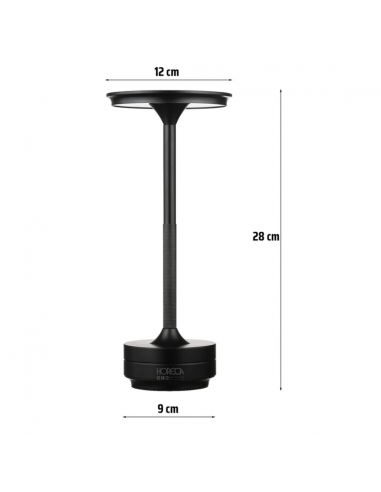 Lampka LED czarna - 28cm h Lampka LED czarna - 28cm h