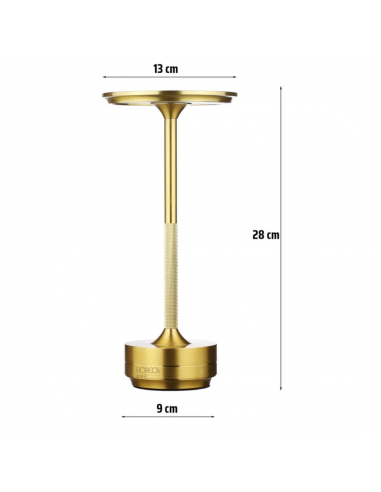 Lampka LED złota - 28cm h Lampka LED złota - 28cm h