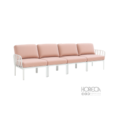 Komodo sofa różowa 4 os....