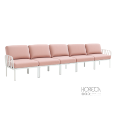 Komodo sofa różowa 5 os....
