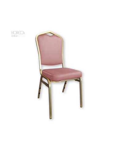 Krzesło bankietowe ceglasty róż złota...