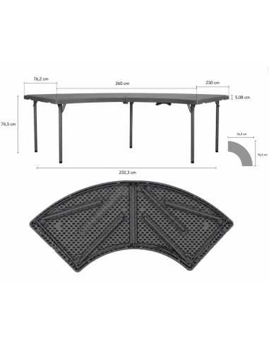 Stół fala 232,3x76,2x74,3 cm Stół fala 232,3x76,2x74,3 cm