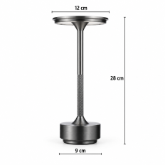 Lampka LED ciemnosrebrna -...